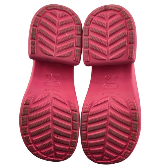 Crocs Classic Siren Platform Clogs Hyper Pink Womens 12 Mens 10 High Heel Mule - Picture 11 of 12